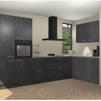 Beton Zwarte keuken Vlaanderen 48991