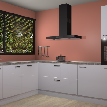 Sneeuwwitte hoogglans keuken Rhodos 55090