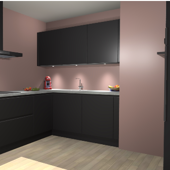 Zwarte greeploze keuken Noorwegen 47788