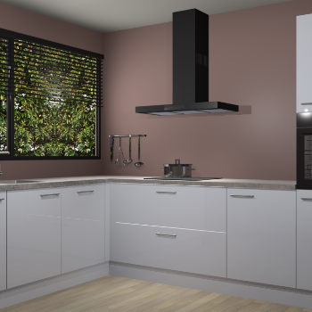 Sneeuwwitte hoogglans keuken Rhodos 55117