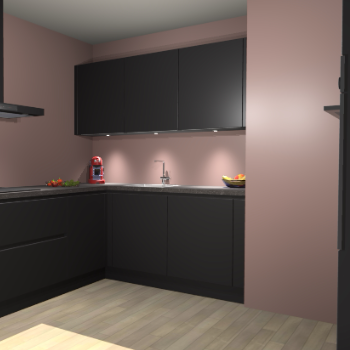 Zwarte greeploze keuken Noorwegen 47790