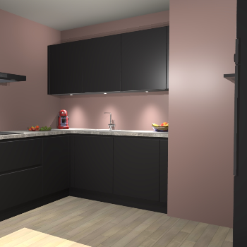 Zwarte greeploze keuken Noorwegen 47791