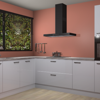 Sneeuwwitte hoogglans keuken Rhodos 55121