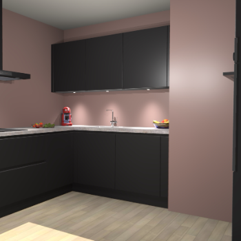 Zwarte greeploze keuken Noorwegen 47792