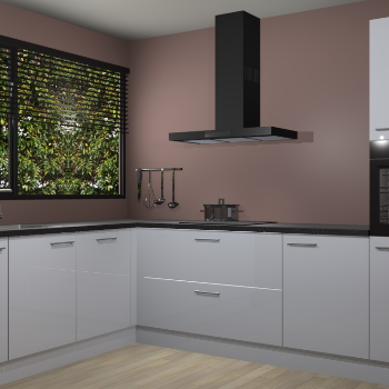 Sneeuwwitte hoogglans keuken Rhodos 55137