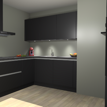 Zwarte greeploze keuken Noorwegen 47778