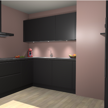 Zwarte greeploze keuken Noorwegen 47793