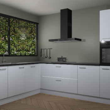 Sneeuwwitte hoogglans keuken Rhodos 55138