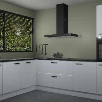 Sneeuwwitte hoogglans keuken Rhodos 55140