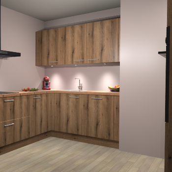 Goud Eiken keuken Noorwegen 42758