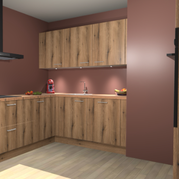 Goud Eiken keuken Noorwegen 42760