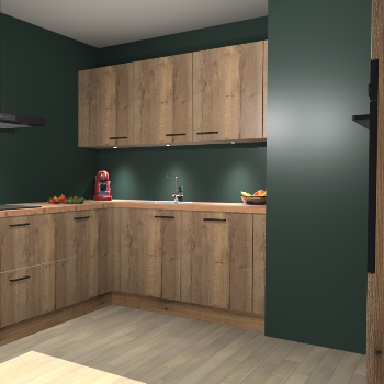 Goud Eiken keuken Noorwegen 42883