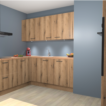 Goud Eiken keuken Noorwegen 42766