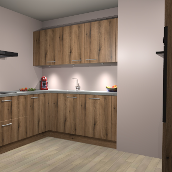 Goud Eiken keuken Noorwegen 44849