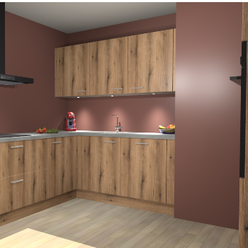 Goud Eiken keuken Noorwegen 44854