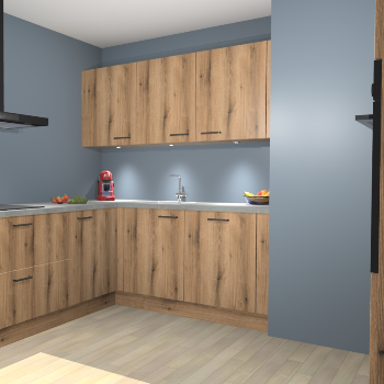 Goud Eiken keuken Noorwegen 44877