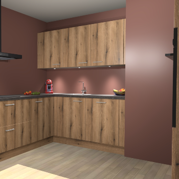 Goud Eiken keuken Noorwegen 44925