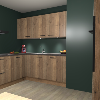 Goud Eiken keuken Noorwegen 44935