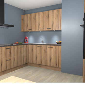 Goud Eiken keuken Noorwegen 44940