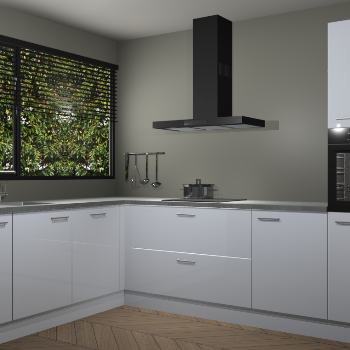 Sneeuwwitte hoogglans keuken Rhodos 55051