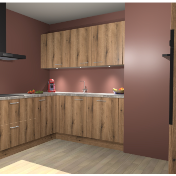 Goud Eiken keuken Noorwegen 44927