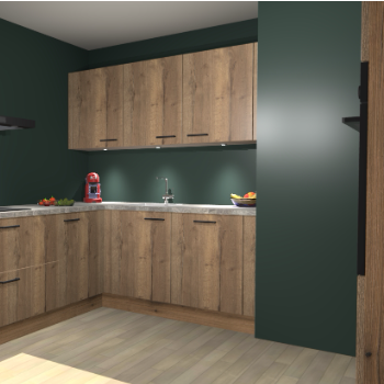 Goud Eiken keuken Noorwegen 44936