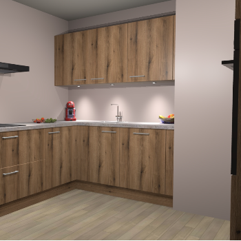 Goud Eiken keuken Noorwegen 44922