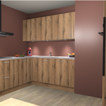 Goud Eiken keuken Noorwegen 44928