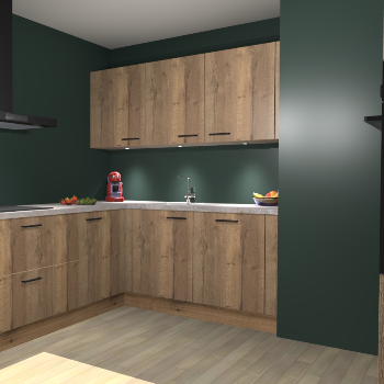 Goud Eiken keuken Noorwegen 44937