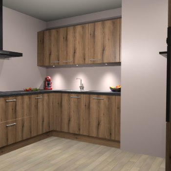 Goud Eiken keuken Noorwegen 44924