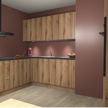 Goud Eiken keuken Noorwegen 44929