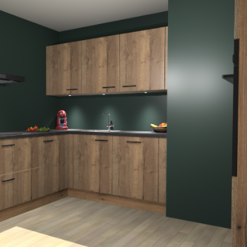 Goud Eiken keuken Noorwegen 44938