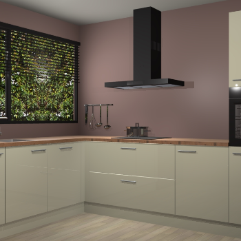 Magnolia hoogglans keuken Rhodos 55370