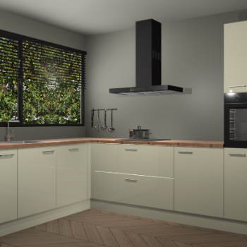 Magnolia hoogglans  keuken Rhodos 55371