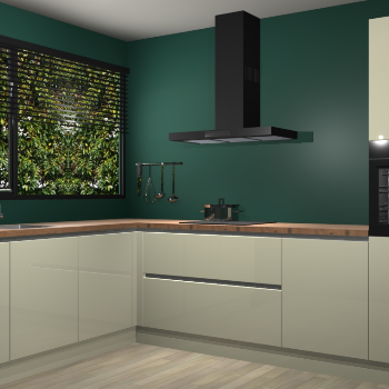 Magnolia hoogglans greeploze keuken Rhodos 55372