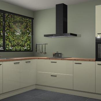 Magnolia hoogglans keuken Rhodos 55373