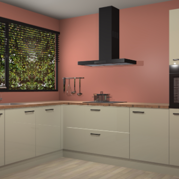 Magnolia hoogglans keuken Rhodos 55374