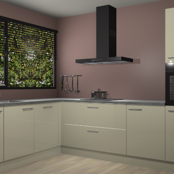 Magnolia hoogglans keuken Rhodos 55437