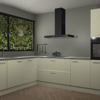 Magnolia hoogglans keuken Rhodos 55438