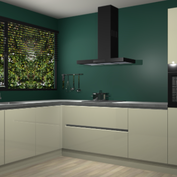 Magnolia hoogglans greeploze keuken Rhodos 55440