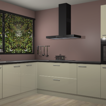 Magnolia hoogglans keuken Rhodos 55463