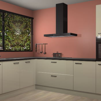 Magnolia hoogglans keuken Rhodos 55470