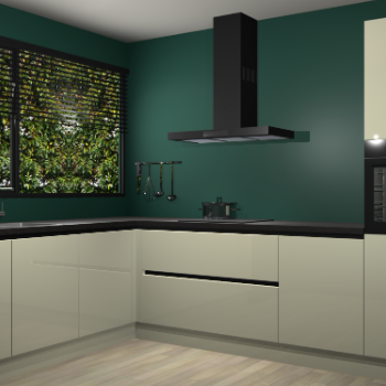 Magnolia hoogglans greeploze keuken Rhodos 55472