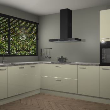 Magnolia hoogglans keuken Rhodos 55530