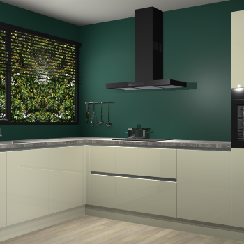 Magnolia hoogglans greeploze keuken Rhodos 55531