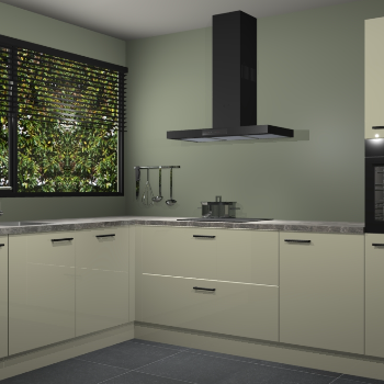 Magnolia hoogglans keuken Rhodos 55532