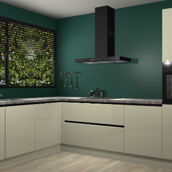 Magnolia hoogglans greeploze keuken Rhodos 55534