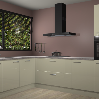 Magnolia hoogglans keuken Rhodos 55542