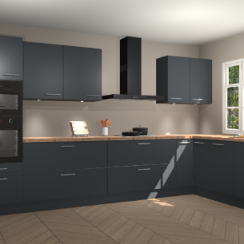 Onyxgrijze keuken Graz 72586