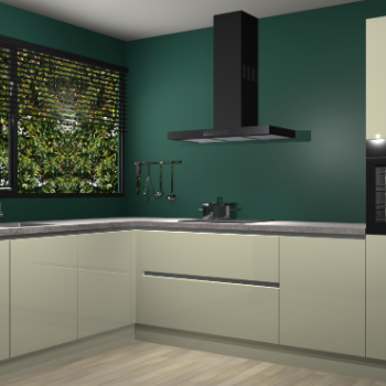 Magnolia hoogglans greeploze keuken Rhodos 55547